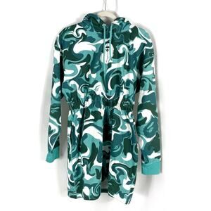 BAPE A Bathing Ape Marble Camo‎ Hoodie Shirred Waist Pullover Sz M Women’s